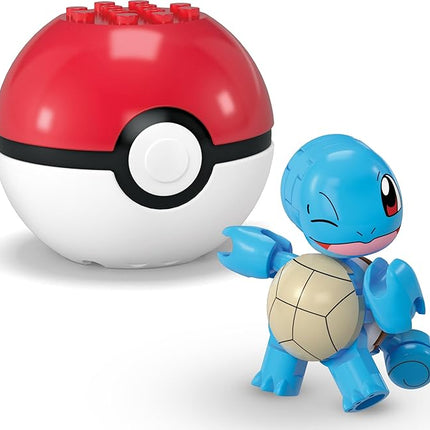 MEGA Pokémon Building Toys Set Squirtle & Cubone with 45 Pieces, 2 Poseable Characters and Poké Ball, 2 Inches Tall, for Kids
