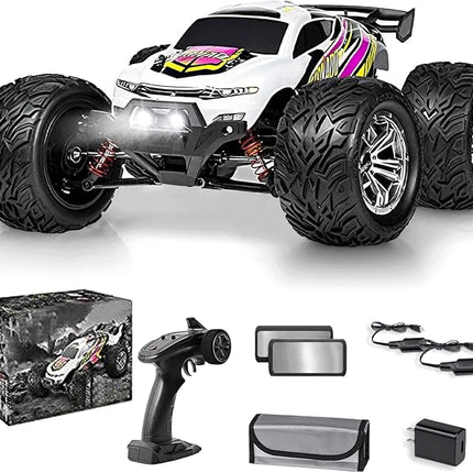 4x4 RC Cars for Adults 48kmh High-Speed - 1:12 Scale Large Waterproof Remote Control Truck, Offroad Electric Monster Car, 2 Batteries 30+ Min Play, All Terrain