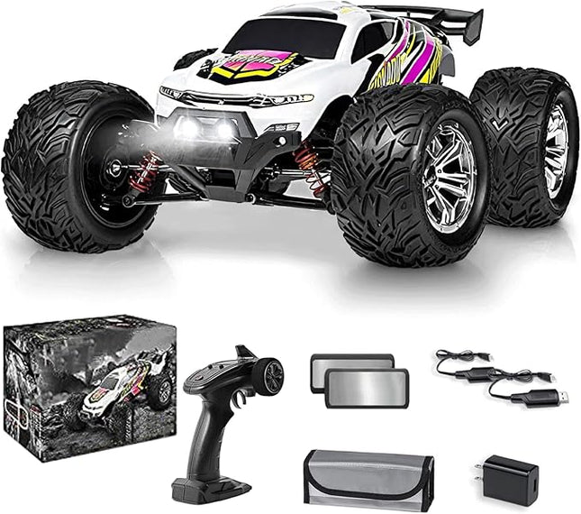 4x4 RC Cars for Adults 48kmh High-Speed - 1:12 Scale Large Waterproof Remote Control Truck, Offroad Electric Monster Car, 2 Batteries 30+ Min Play, All Terrain