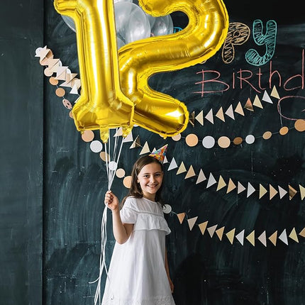 Smlpuame 40 inch Number Balloon 0-9 Gold Large Number 6 Balloons,Digital Balloons for Birthday Party Celebration Decorations Supplies, Helium Foil Number Balloons for Wedding Anniversary