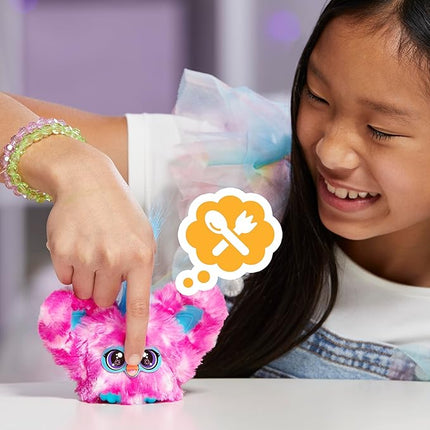 Furby Furblets Dah-Tee Mini Friend, 45+ Sounds, Country Music, Speaks Only Furbish, Electronic Plush Toys for Girls & Boys, Interactive Pets, Pink Polka Dot, Back to School Gifts, Ages 6+