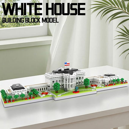 White House Model Micro Mini Building Block Sets for Adults Architecture Landmark Series Kit Toy Gift for Kids 3000 Pieces