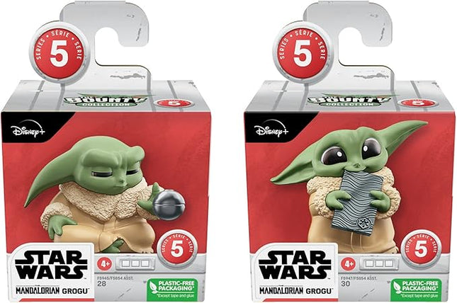 STAR WARS The Bounty Collection Series 5, 2-Pack Grogu Figures, 2.25-Inch-Scale Force Focus, Beskar Bite, Toy for Kids Ages 4 and Up