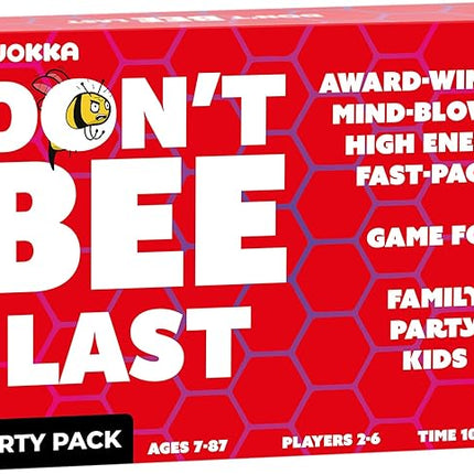 QUOKKA Board Games for Kids 8-12, Family Games for Kids and Adults - Don't Bee Last Party Pack Card Game Ages 6+ - Fast Paced 2-6 Players Easy to Learn - Perfect for Board Games for Family Night