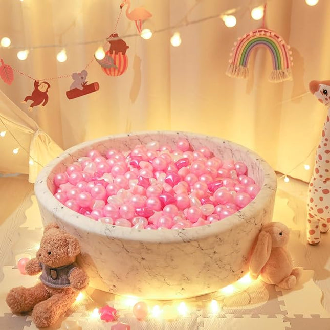 STARBOLO Star Ball Pit Balls for Ball Pits - 200pcs Plastic Toy Balls Phthalate Free BPA Free Crush Proof Play Balls Play Tent Pool Playhouse, Party Custom Friendship Banner Decoration.