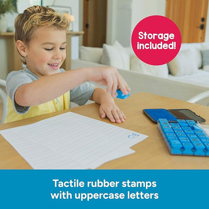 Educational Insights Alphabet Rubber Stamps - Uppercase 5/8", Set of 26 Letters and 4 Punctuation Marks: Perfect for Homeschool & Classroom, Ages 4+