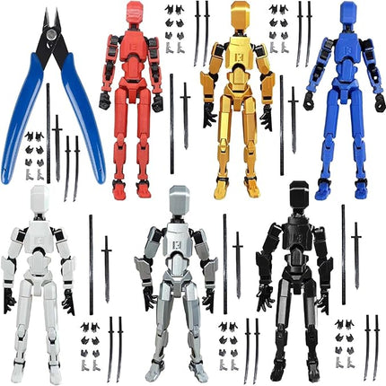 T13 Action Figure Titan 13 3D Printed Action Figure Lucky 13 Dummy 13 with Nipper