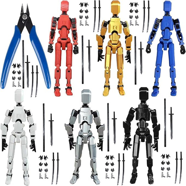 T13 Action Figure Titan 13 3D Printed Action Figure Lucky 13 Dummy 13 with Nipper