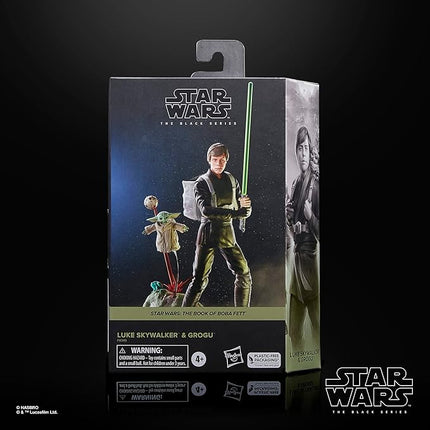 STAR WARS The Black Series Luke Skywalker & Grogu, The Book of Boba Fett, 6-Inch Action Figures, 2-Pack with 9 Accessories, Ages 4 and Up