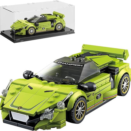 TGL TYCOLE Super Sports Car Building Block Set with Display Case,Speed Race Car Building Kits Construction Toy,Collectible Car Model,Christmas Birthday Gift for Adults and Kids 6 and up(323pcs)