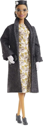 Barbie Inspiring Women Series Rosa Parks Collectible Doll, Wearing Fashion and Accessories, with Doll Stand and Certificate of Authenticity