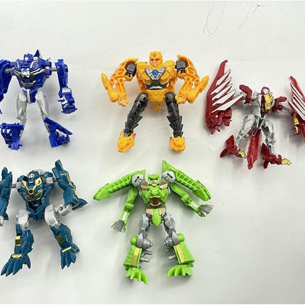 5 in 1 Dinosaur Transforming Robot Toys, Deformation Action Figure Combination Toy for 6-12 Years Old Boys