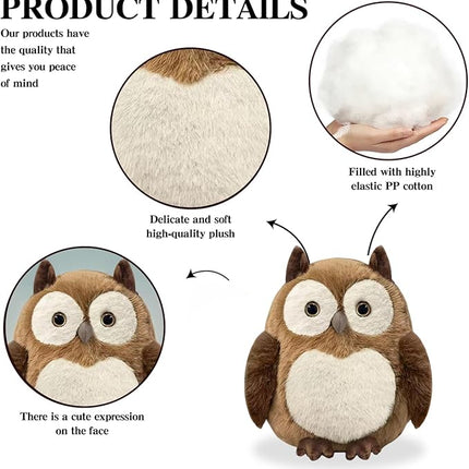 Owl Stuffed Animal – Cute Owl Plush Toy for Kids & Adults – Birthday Surprise& Room Decor –A Cuddly Companion for Everyday hugs and Bedtime