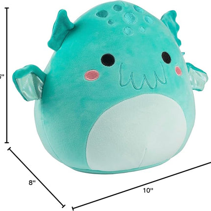 Squishmallows 10-Inch Theotto The Cthulhu Plush Toy - Official Jazwares - Soft Stuffed Lovable Monster for Kids & Collectors, Squishy Hugging Pillow, Cute Mythical Creature Plush