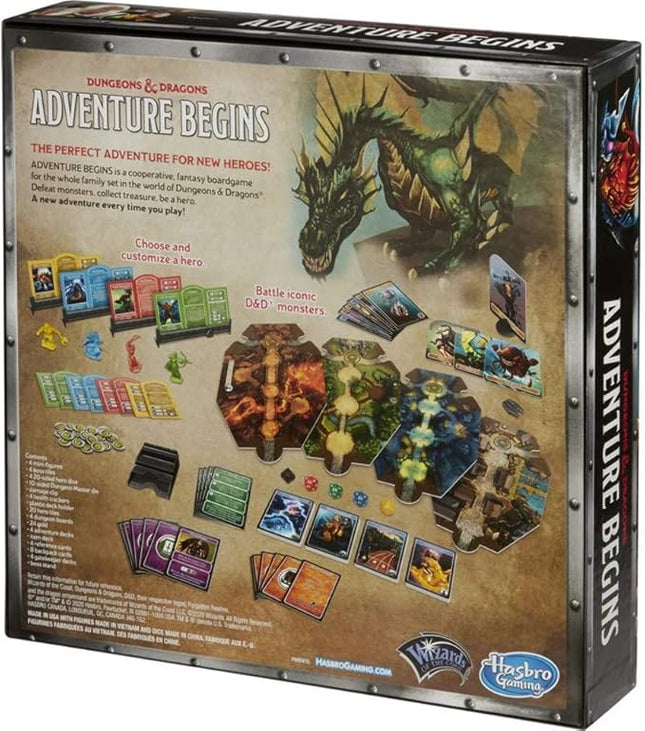 Hasbro Gaming Dungeons & Dragons Adventure Begins, Cooperative Fantasy Board Game, Fast Entry to The World of D&D, Family Game for 2-4 Players, 10 and Up