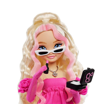 Barbie Dream Besties Playset, Malibu” Posable Fashion Doll with Wavy Blonde Hair, 11 Makeup & Hair-Themed Accessories