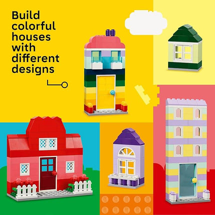 LEGO Classic Creative Houses Brick Building Set for Kids, Toy House Gift with Accessories and Doll Houses, Creative Toy for Young Builders, Boys and Girls Ages 4 and Up, 11035