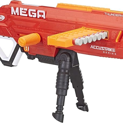 Nerf Thunderhawk AccuStrike Mega Toy Blaster - Longest Blaster - 10 Official AccuStrike Mega Darts, 10-Dart Clip, Bipod - for Kids, Teens, and Adults