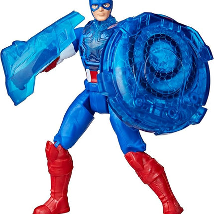 Marvel Avengers Epic World of Action Captain America Shield-Shot Cycle, 4-Inch (10 cm) Figure & Toy Motorcycle Playset, Super Hero Toys for Kids, 4+
