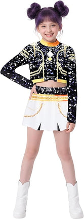 Girls Demon Pop Singer Hunters Costume 3-14 Years Stage Dance Idol Cosplay Outfit, Kids Halloween Costumes