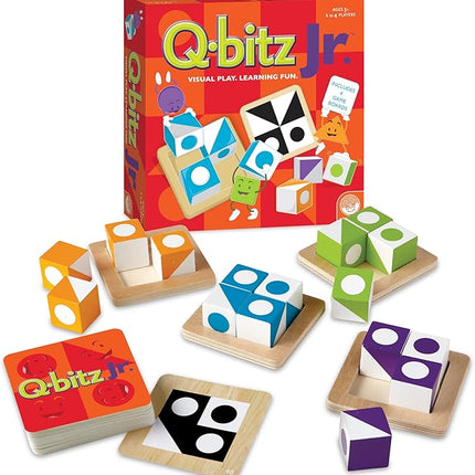 MindWare | Q-bitz Jr. | Miniature Game | Ages 5+ | 2-4 Players | 15 Minutes Playing Time