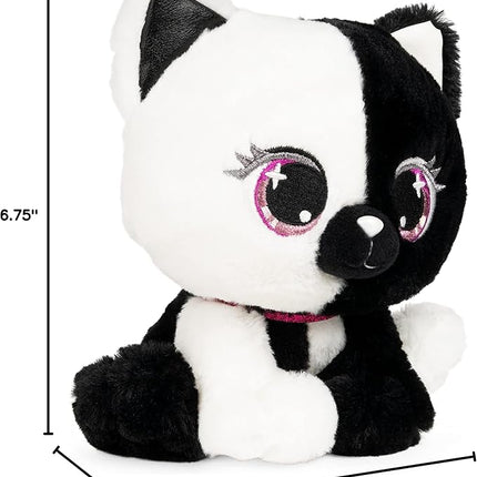 GUND P.Lushes Designer Fashion Pets Lady Luna Cat Premium Stuffed Animal Soft Plush, Black and White, 6”