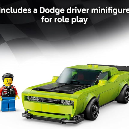 LEGO Speed Champions Dodge Challenger SRT Hellcat Sports Car Toy - Building Set for Learning, Play and Display - Kids Toy for Boys and Girls, Ages 9+ - Birthday Gift Idea for Race Car Fans - 77237