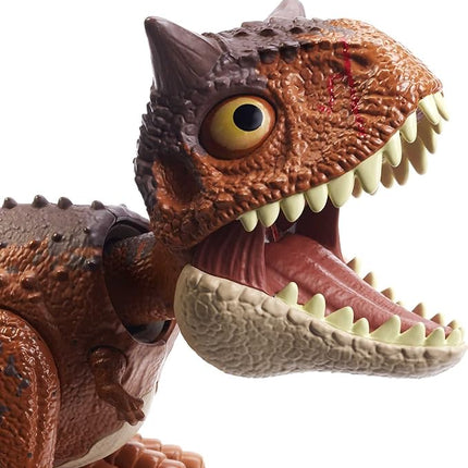 Mattel Jurassic World Camp Cretaceous Action Figure, Chompin’ Carnotaurus Toro Dinosaur Toy with Chimping & Other Motion