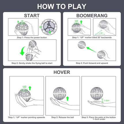 Tikduck Flying Orb Ball 2025 Toys Soaring Hover Boomerang Spinner Hand Controlled Mini Drone Cosmic Globe Spinning Kids Outdoor Fly Toy Birthday Gift Cool Stuff for Boys Girls 6 7 8 9 10+ Year Old