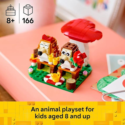 LEGO Hedgehog Picnic Date Building Toy - Animal Figures and Playset for Kids, Boys and Girls, Ages 8+ - Gift for Her and Him - with 2 Hedgehog Toys and Accessories - 40711