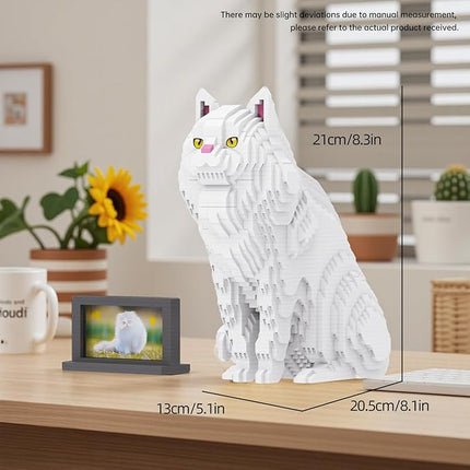 Animal Cat Series Pet Persian Cat Building Block Kits - Secret Small Storage Box Inside! Ideal Toy for Cat Lovers, Kids & Adults