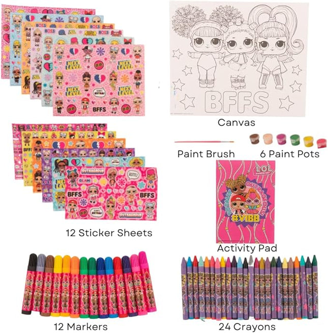 LOL Surprise Creative Coloring Canvas Painting and Activity Set for Kids, 1000+ pcs