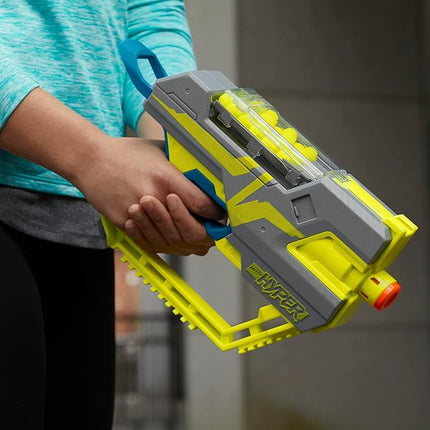 Nerf Hyper Fuel-20 Blaster, 20 Nerf Hyper Rounds, Up to 110 Fps Velocity, Hopper Fed, 20-Round Capacity, Easy Reload, Eyewear Included,Multicolor