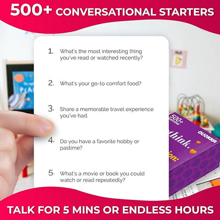 QUOKKA Conversation Cards Game - Universal Edition| 500 Questions | Original Version | Share Thoughts - Fun Talking Board Game for Family Night