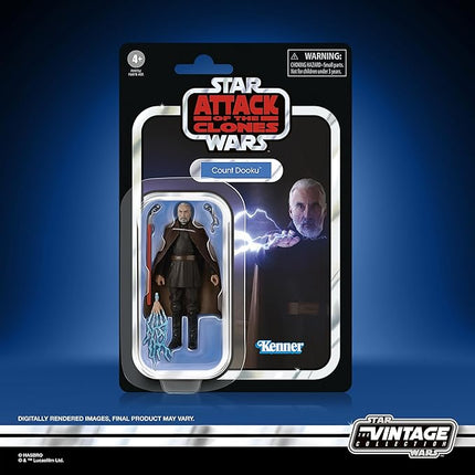 STAR WARS The Vintage Collection Count Dooku, Attack of The Clones 3.75 Inch Collectible Action Figure