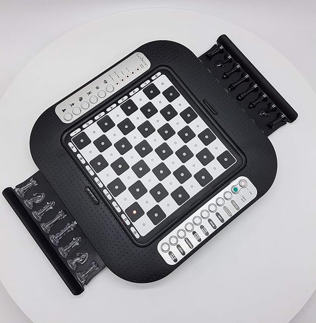 Lexibook Chessman® FX, Electronic Chess Game with Tactile Keyboard and Light and Sound Effects, 32 Pieces, 64 Levels of Difficulty, Family Board Game, Black/Grey, CG1335