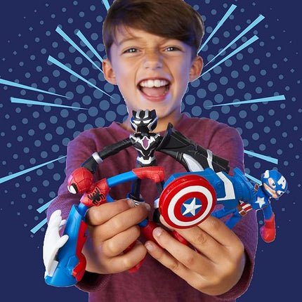 Play-Doh Marvel Spider-Man Thwip Squisher Set with Bendy Action Figure, Imagination Toys for 4 Year Old Boys and Girls and Up