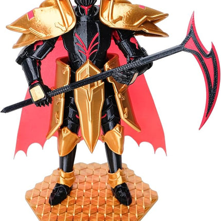 (Assembly Completed) Dummy 13 Titans Action Figure, 9 inches, Strong Magnetic Accessories, 8 in 1, 3D Printed Robot Multi-Jointed Movable, 9 inches Black Knight（Dark Gold）
