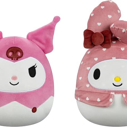 Squishmallows Original Sanrio 8in Kuromi + 8in My Melody – Official Jazwares Valentine Plush 2-Pack