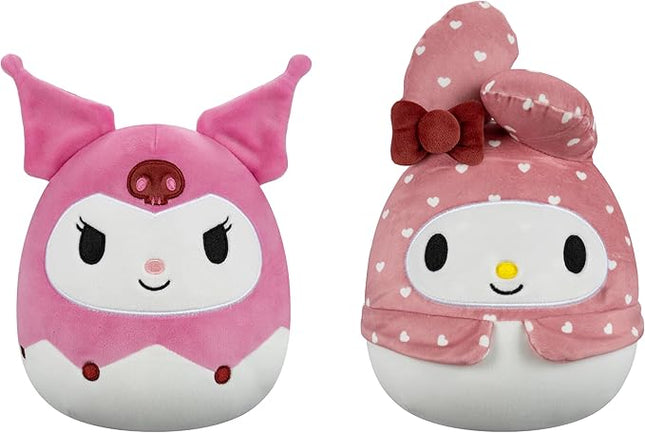 Squishmallows Original Sanrio 8in Kuromi + 8in My Melody – Official Jazwares Valentine Plush 2-Pack