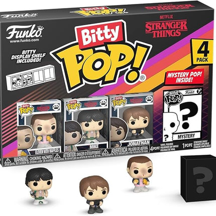 Funko Pop Bitty: Stranger Things - Eleven with Waffles, Mike, Jonathan, and Mystery Chase Figure - (Style May Vary) and A Surprise Mystery Mini Figure - 0.9 Inch (2.2 Cm) Collectable