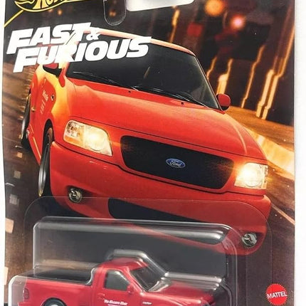 Hot Wheels Premium Fast & Furious Ford F-150 SVT Lightning, #1/5. Metal/Metal Real Riders, Red 1/64 Model