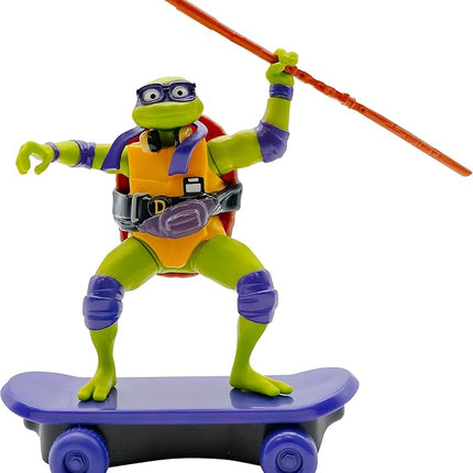 Teenage Mutant Ninja Turtles Toy, Donatello Sewer Shredder Pullback Skateboard, Mutant Mayhem TMNT Collectible Ninja Turtle, Ages 3+