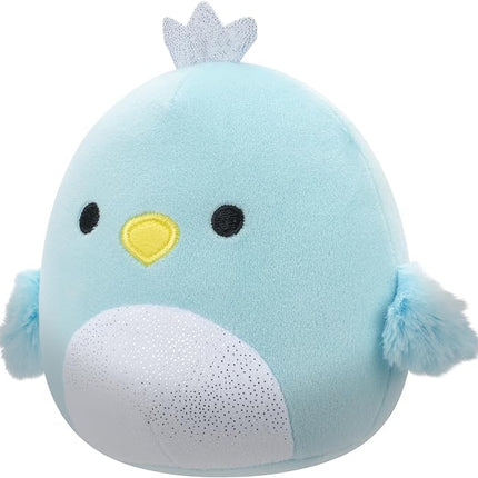 Squishmallows Original 5-Inch Cecilia Blue Swan with Silver Crown and Sparkle Belly - Official Jazwares Plush