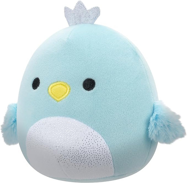 Squishmallows Original 5-Inch Cecilia Blue Swan with Silver Crown and Sparkle Belly - Official Jazwares Plush