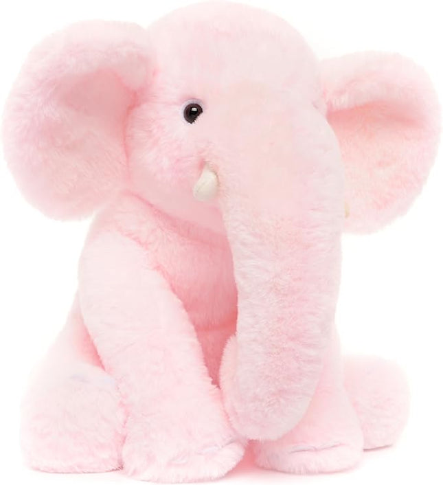 13" Pink Elephant Stuffed Animal - Plush Toy for Boys, Girls, Kids, Baby Shower, Bedtime, Birthday