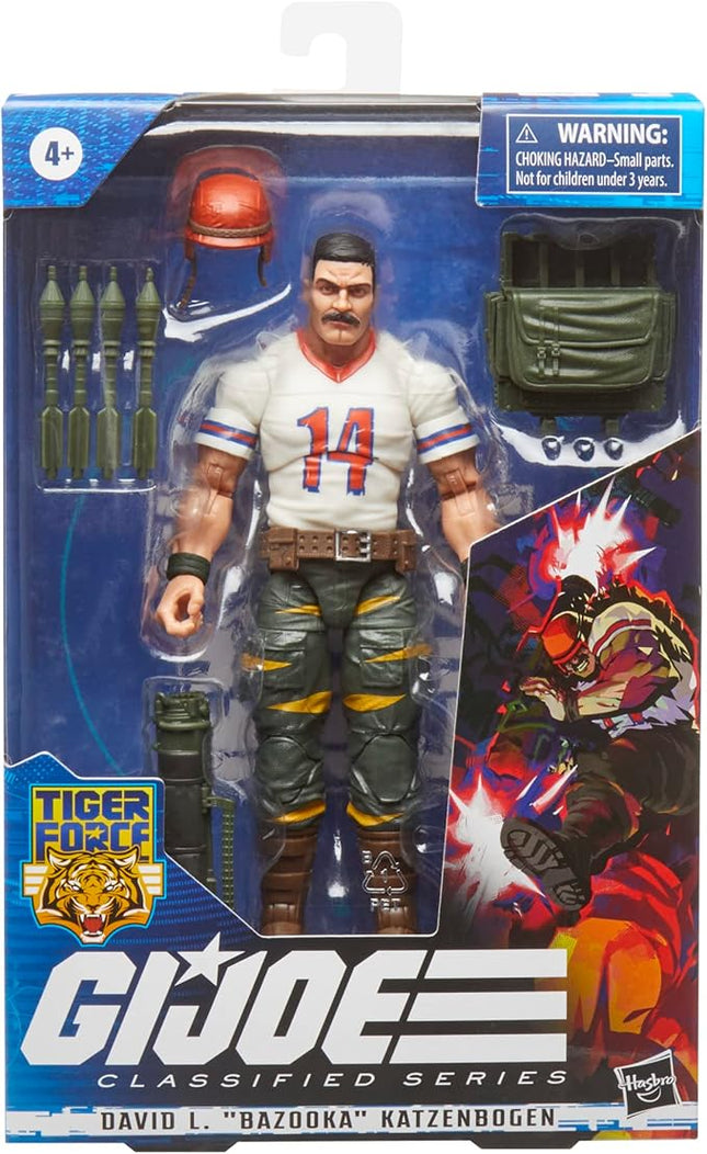 G.I. Joe Classified Series Figure, 6" Figure with Accessories - Tiger Force David L. Bazooka Katzenbogen - F4756 - Hasbro