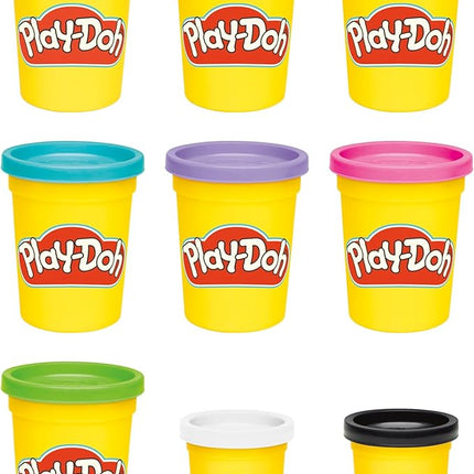 Play-Doh 9 Pack Favorite Color Set, Assorted Colors, 2 & 4 Ounce Modeling Compound Cans, Kids Arts & Crafts, Back to School Gifts & Prizes, Preschool Toys, Ages 2+ (Amazon Exclusive)