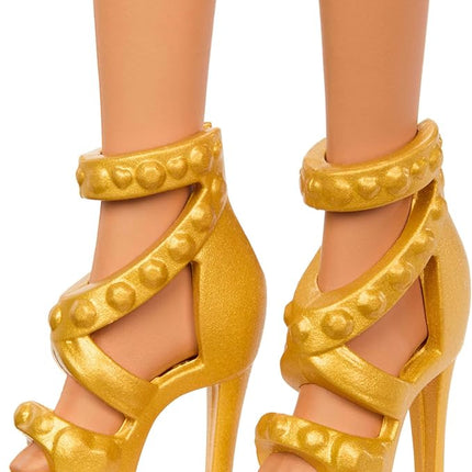 Barbie Ballroom Dancer Fashion Doll with Red Ruffle Dress, Dancing Shoes & Brown Styled Hair, Dancing Trophy Accessory