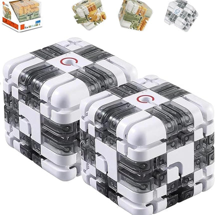 Large Puzzle Maze Cube - Engaging Brain Teaser Toy, 3D Maze Magic Cube & Ball, Mazes Ball Puzzles for Logical Thinking (Bstyle,2set)